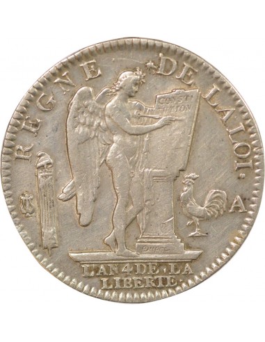 Louis XVI Au Génie 1 ecu Argent 1792 A - Paris