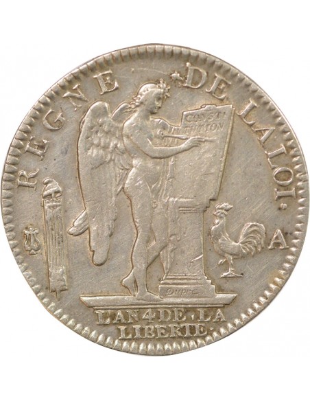 Louis XVI Au Génie 1 ecu Argent 1792 A - Paris