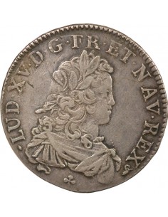 Louis XV De France 1 ecu Argent 1721 B Rouen 2