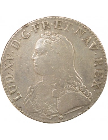 Louis XV Au Buste Habillé 1 ecu Argent 1738 D Lyon