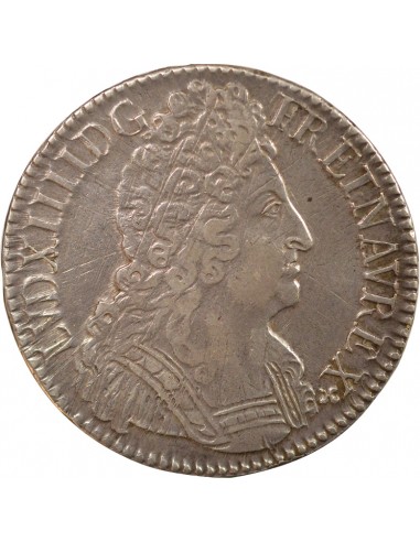 Louis XIV Aux Palmes 1 ecu Argent 1711/0 A - Paris