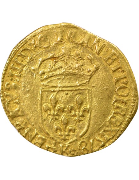 Henri III Au Soleil 1 ecu d'or Or 1578 K Bordeaux