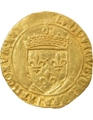 Louis XII Au Soleil 1 ecu d'or Or 1498-1507 K Bordeaux