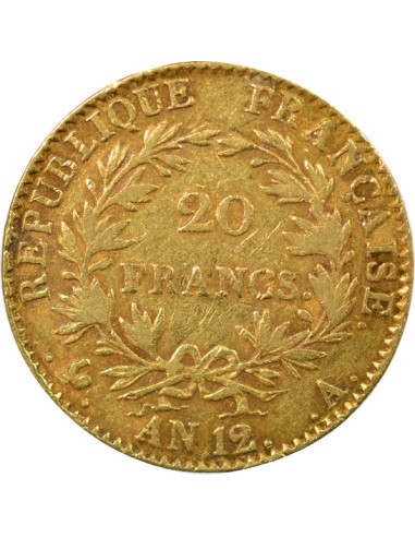 Roi d'Italie 20 francs Or An 12 A - Paris