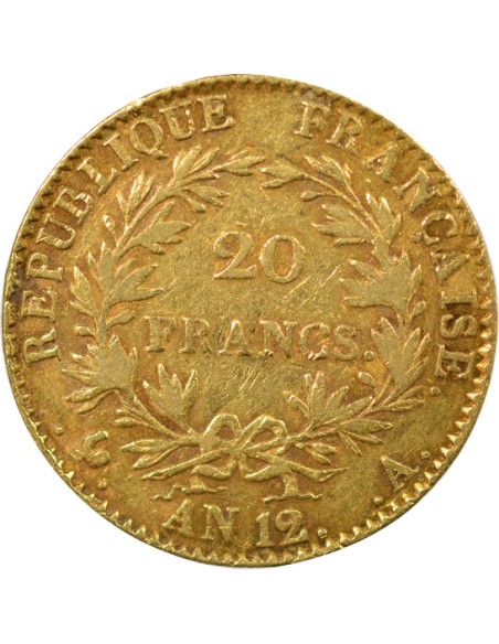 Roi d'Italie 20 francs Or An 12 A - Paris