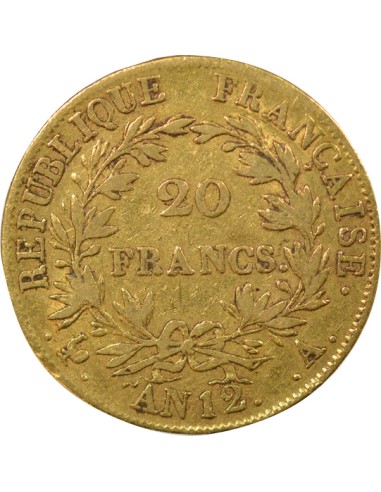 Roi d'Italie 20 francs Or An 12 A - Paris
