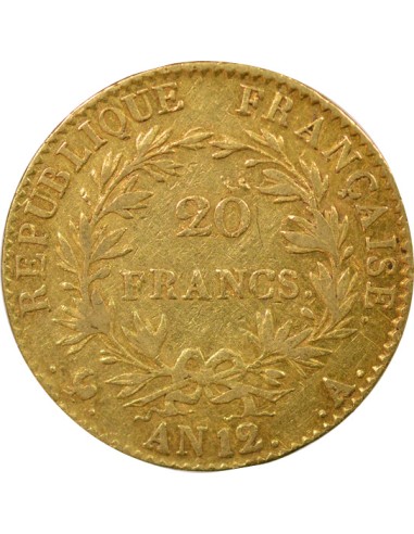 Roi d'Italie 20 francs Or An 12 A - Paris