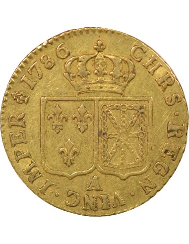 Louis XVI Tête nue 1 louis d'or Or 1786 A - Paris