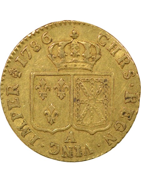 Louis XVI Tête nue 1 louis d'or Or 1786 A - Paris