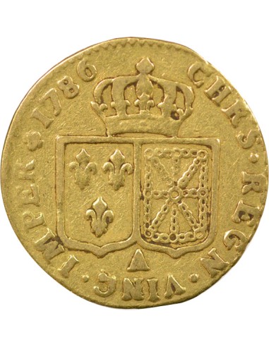 Louis XVI Tête nue 1 louis d'or Or 1786 A - Paris
