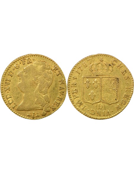 Louis XVI A la Tête nue 1 louis d'or Or 1787 D Lyon