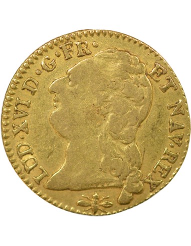Louis XVI A la Tête nue 1 louis d'or Or 1787 D Lyon