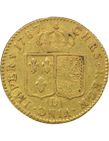 Louis XVI A la Tête nue 1 louis d'or Or 1787 D Lyon