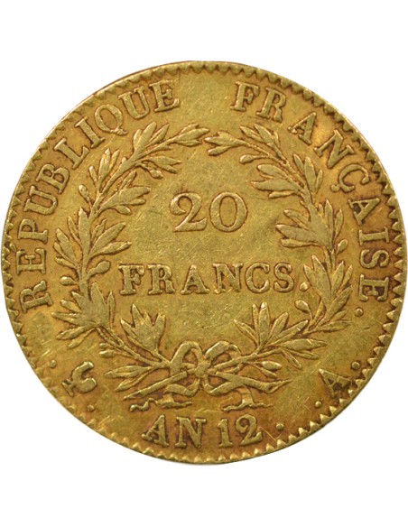 Roi d'Italie 20 francs Or An 12 A - Paris