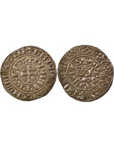 Philippe IV à l'O Rond 1 maille tierce Argent 1306 - 1314