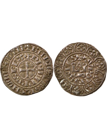 Philippe IV à l'O Rond 1 maille tierce Argent 1306 - 1314