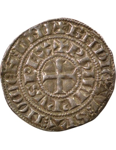 Philippe IV à l'O Rond 1 maille tierce Argent 1306 - 1314