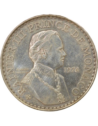 Monaco Rainier III de Monaco 50 francs Argent 1974 Pessac