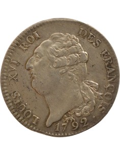 Louis XVI Au Génie 1 ecu Argent 1792 A - Paris 2