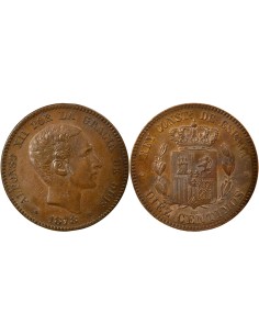 Espagne Alphonse XII d'Espagne 10 centimos Cuivre 1878 Barcelone