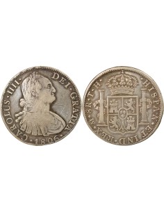 Mexique Charles IV d'Espagne 8 reales Argent 1806 Mo Mexico City