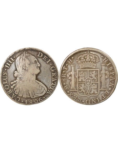 Mexique Charles IV d'Espagne 8 reales Argent 1806 Mo Mexico City