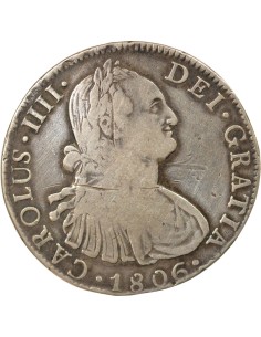 Mexique Charles IV d'Espagne 8 reales Argent 1806 Mo Mexico City 2