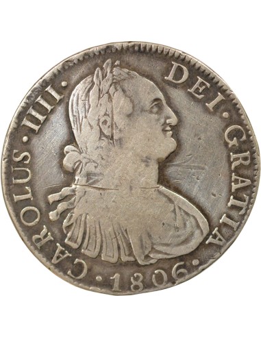 Mexique Charles IV d'Espagne 8 reales Argent 1806 Mo Mexico City