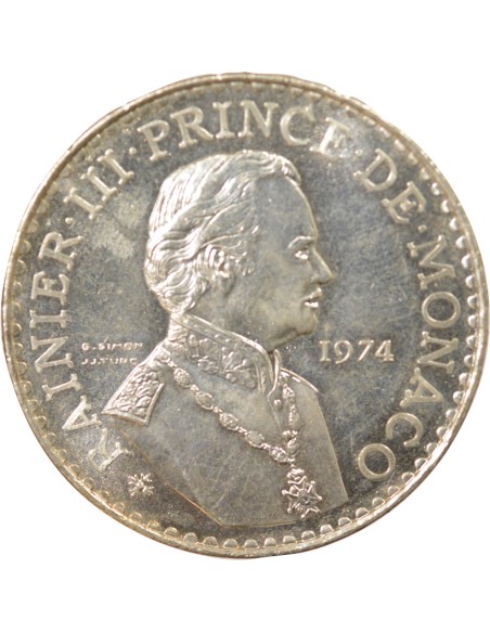 Monaco Rainier III de Monaco 50 francs Argent 1974 Pessac