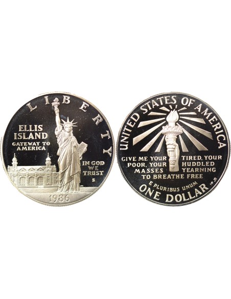 USA Statue de la Liberté 1 Dollar Billon 1986 S San Francisco