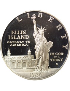 USA Statue de la Liberté 1 Dollar Billon 1986 S San Francisco 2