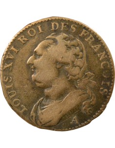 Louis XVI Au Faisceau 12 denier Cuivre 1791 A - Paris 2