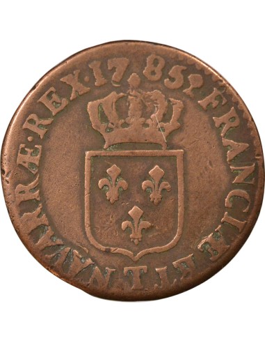 Louis XVI A l'Ecu 1/2 sol Cuivre 1785 T Nantes