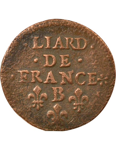Louis XIV Au Buste Juvénile 1 liard Cuivre 1657 Acquigny