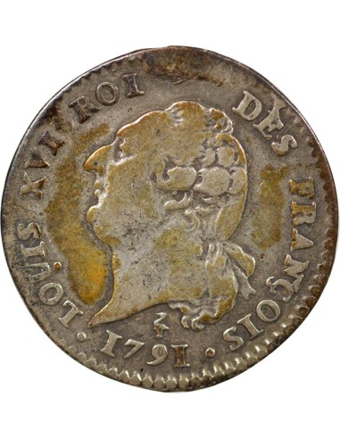 Louis XVI Au Génie 15 sols Argent 1791 A - Paris