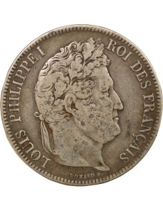Louis-Philippe Ier Tranche en Relief 5 francs Argent 1841 Lile 2