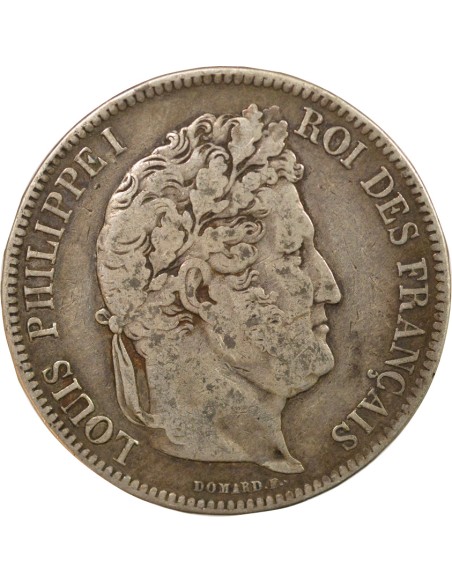 Louis-Philippe Ier Tranche en Relief 5 francs Argent 1841 Lile