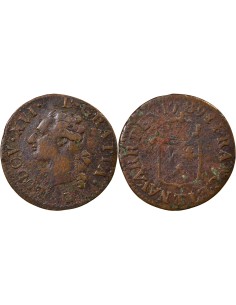 Louis XVI A l'Ecu 1 liard Cuivre 1789 T Nantes