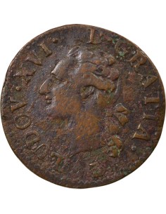 Louis XVI A l'Ecu 1 liard Cuivre 1789 T Nantes 2