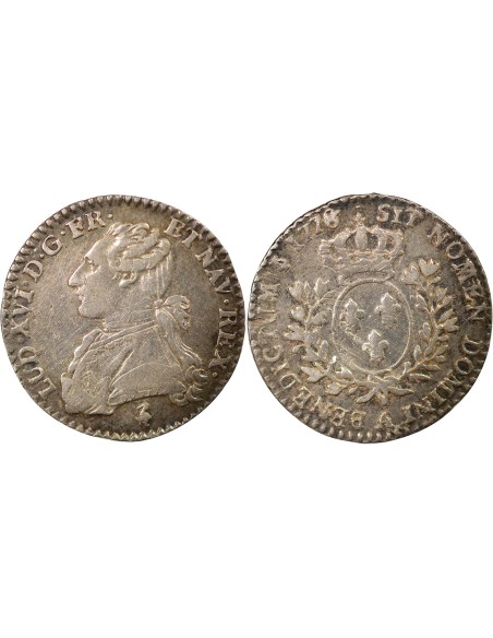 Louis XVI Au Buste Habillé 1/10 ecu Argent 1778 A - Paris