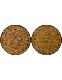 2 centimes Bronze 1897 A - Paris