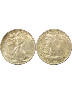 USA Liberty Walking 1/2 Dollar Argent 1943 Philadelphie