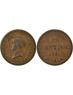 IIe République 1 centime Bronze 1851 A - Paris