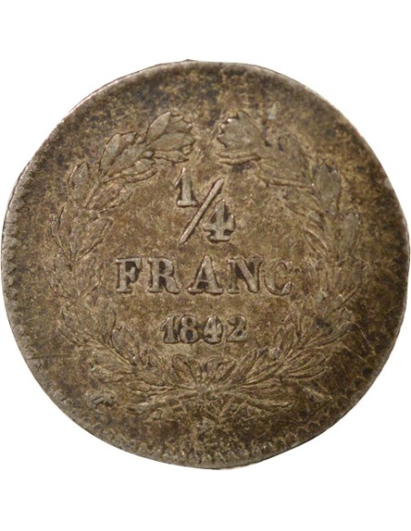 Louis-Philippe Ier 1/4 franc Argent 1842 A - Paris