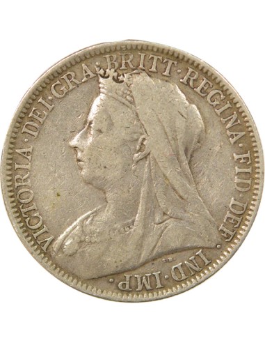 Reine A la Vieille Tête 1 florin Argent 1900 Londres