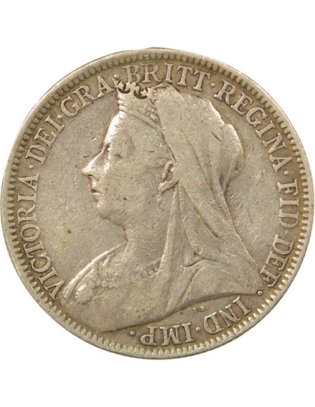 Reine A la Vieille Tête 1 florin Argent 1900 Londres
