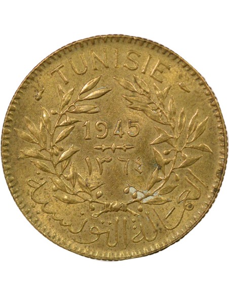 Tunisie Chambre de Commerce 2 francs Bronze-Alu 1945 A Paris