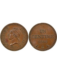 IIe République 1 centime Bronze 1848 A - Paris