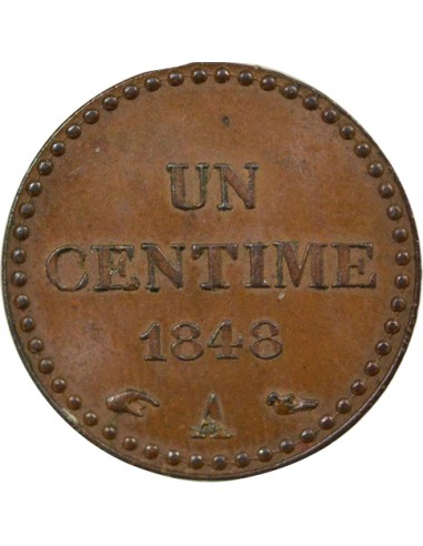 IIe République 1 centime Bronze 1848 A - Paris