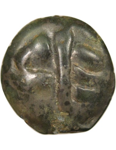 Gaule A la tête d'Indien 1 potin Potin 75-50 Av JC